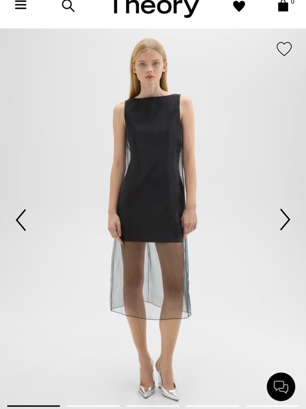Theory Sheer Overlay Dress - Picture 2 of 2